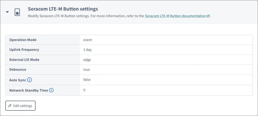 Button settings